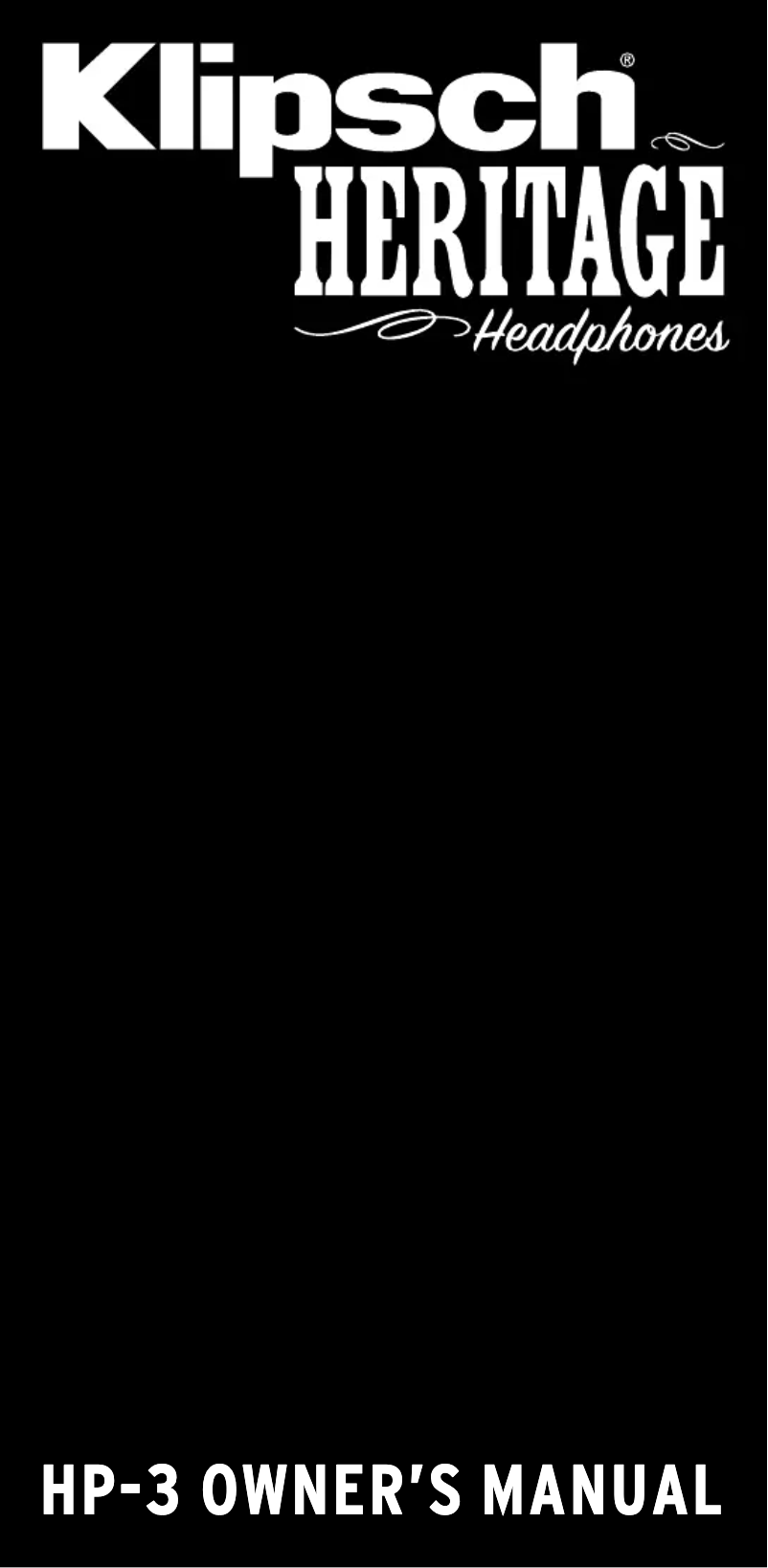 Image de la première page du manuel de l'appareil Heritage HP-3