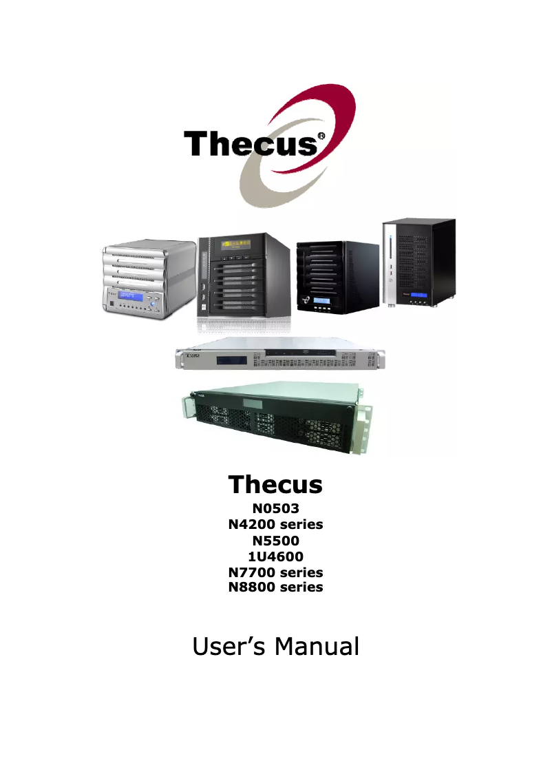 Page n°1 - Manuel utilisateur Thecus N4200