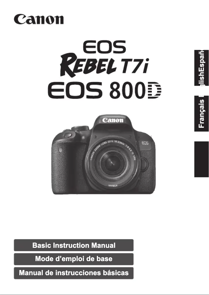 Page n°1 - Manuel utilisateur Canon EOS Rebel T7i