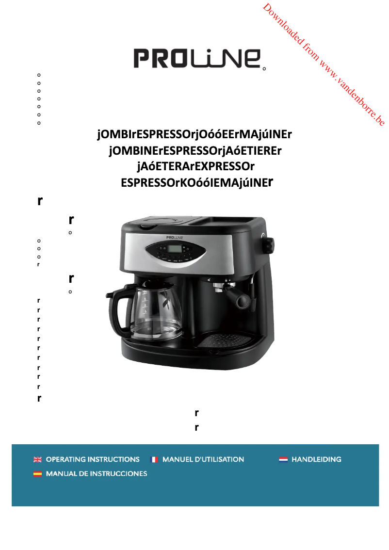 Page 1 de la notice Manuel utilisateur Proline CBE16