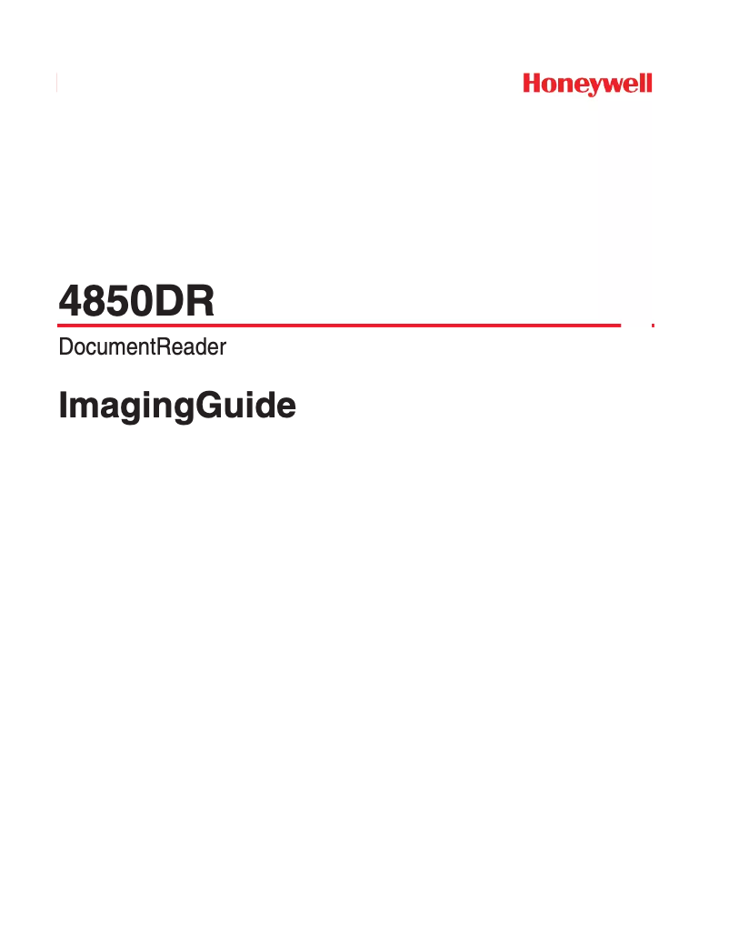 Page 1 de la notice Manuel utilisateur Honeywell 4850DR