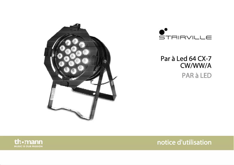 Imagen de la primera página del manual del dispositivo LED Par 64 CX-7