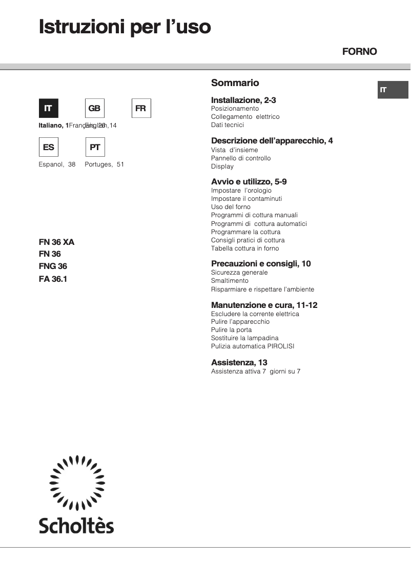 Image de la première page du manuel de l'appareil FNG36