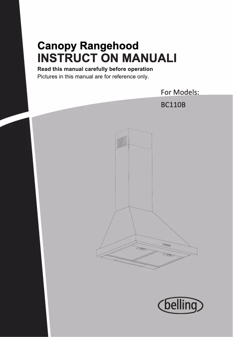 Page n°1 - Manuel utilisateur Belling BC110B