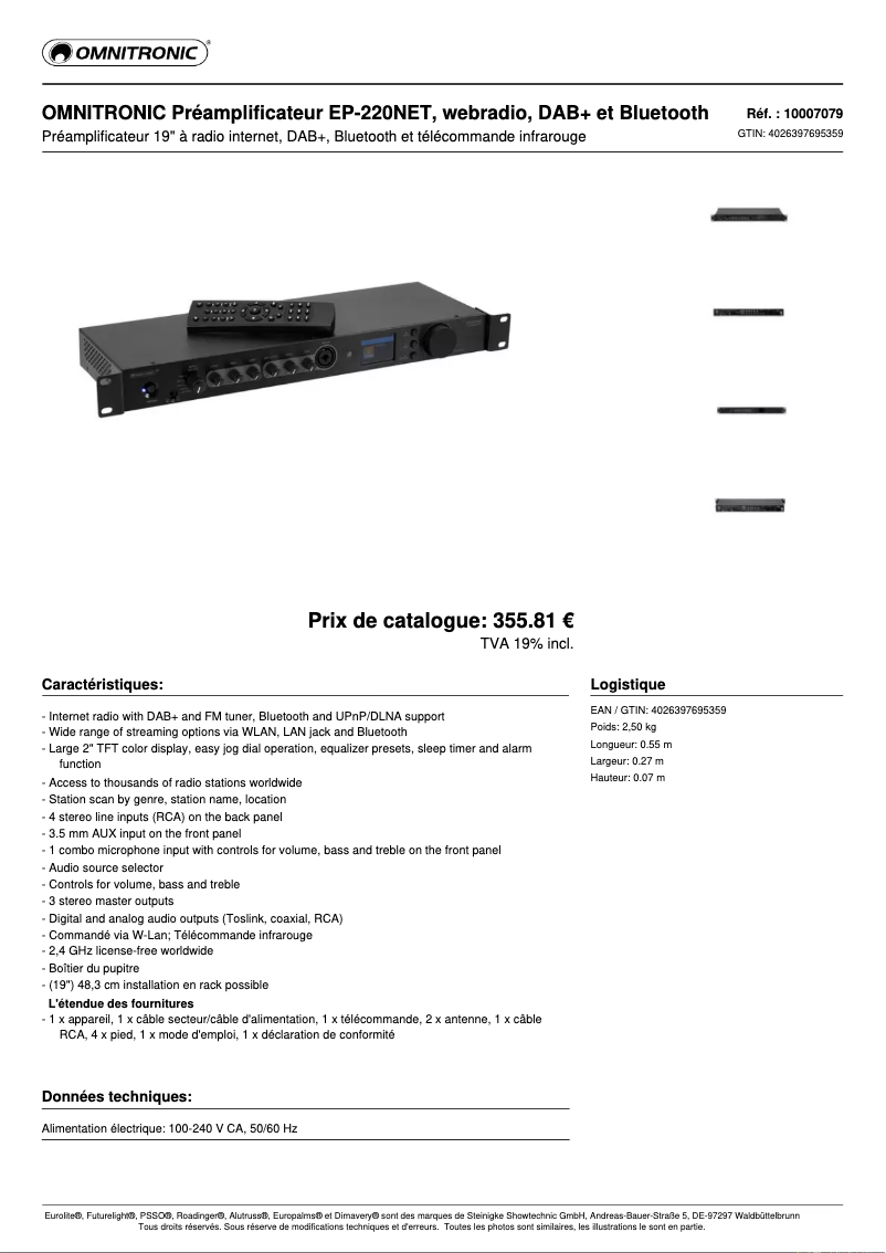 Image de la première page du manuel de l'appareil EP-220NET