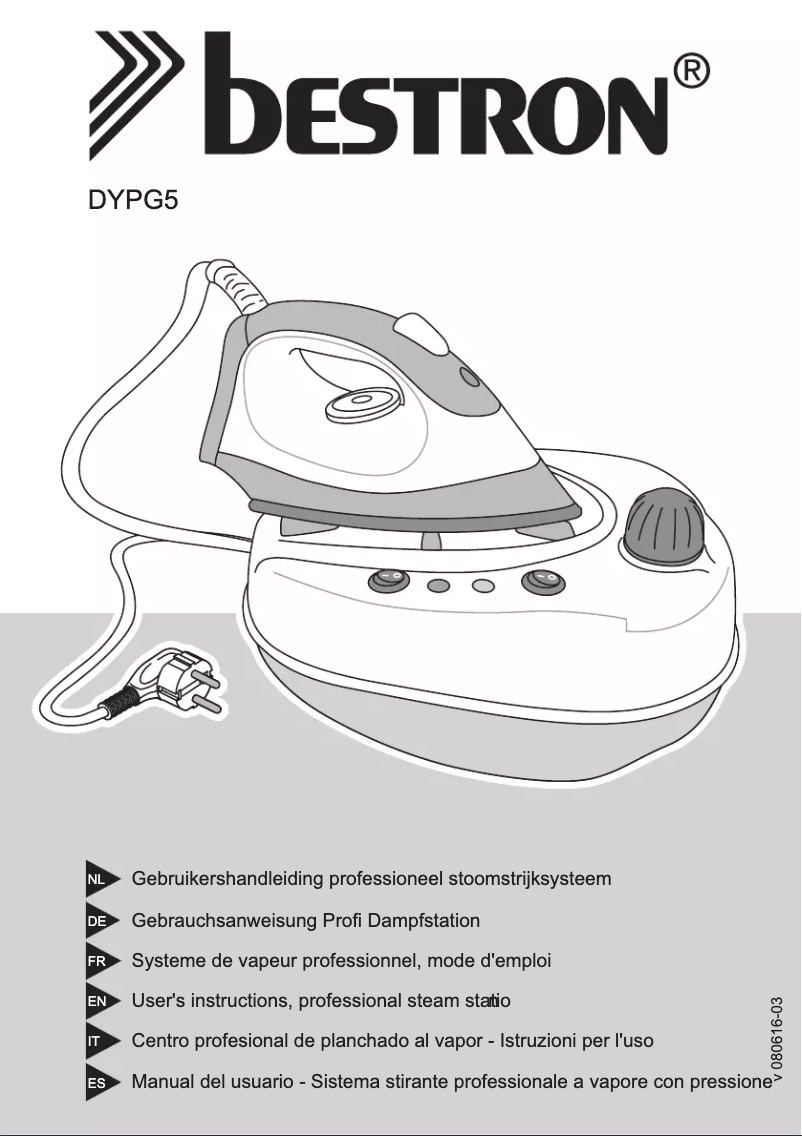 Page 1 de la notice Manuel utilisateur Bestron DYPG5