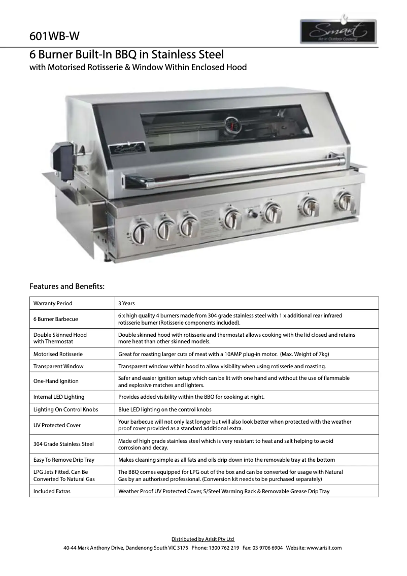 Image de la première page du manuel de l'appareil 601WB-W