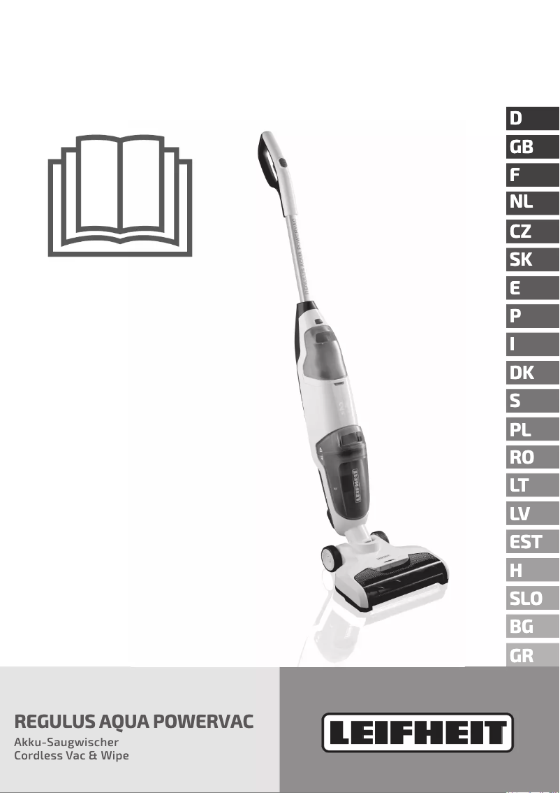 Image de la première page du manuel de l'appareil Regulus Aqua PowerVac