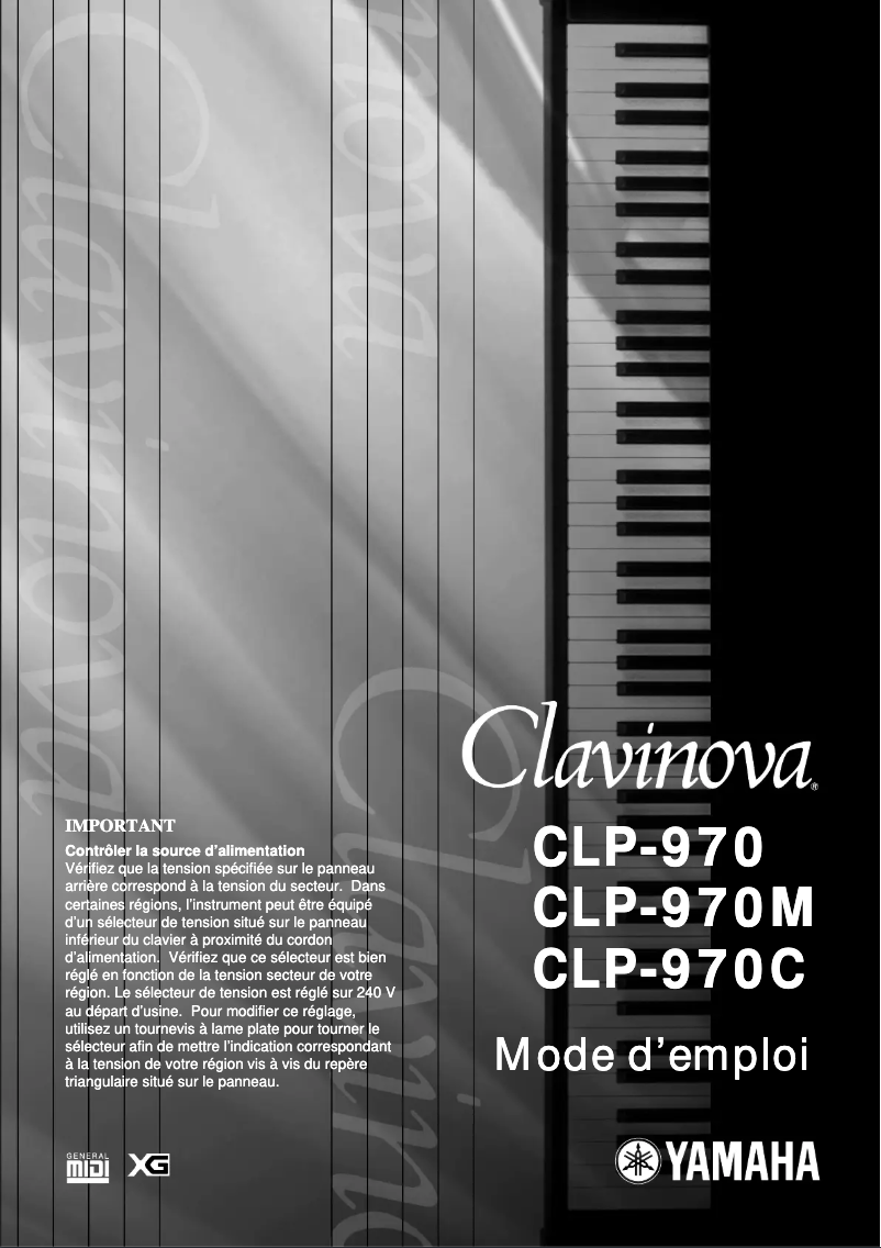 First page image of the manual for Clavinova CLP-970
