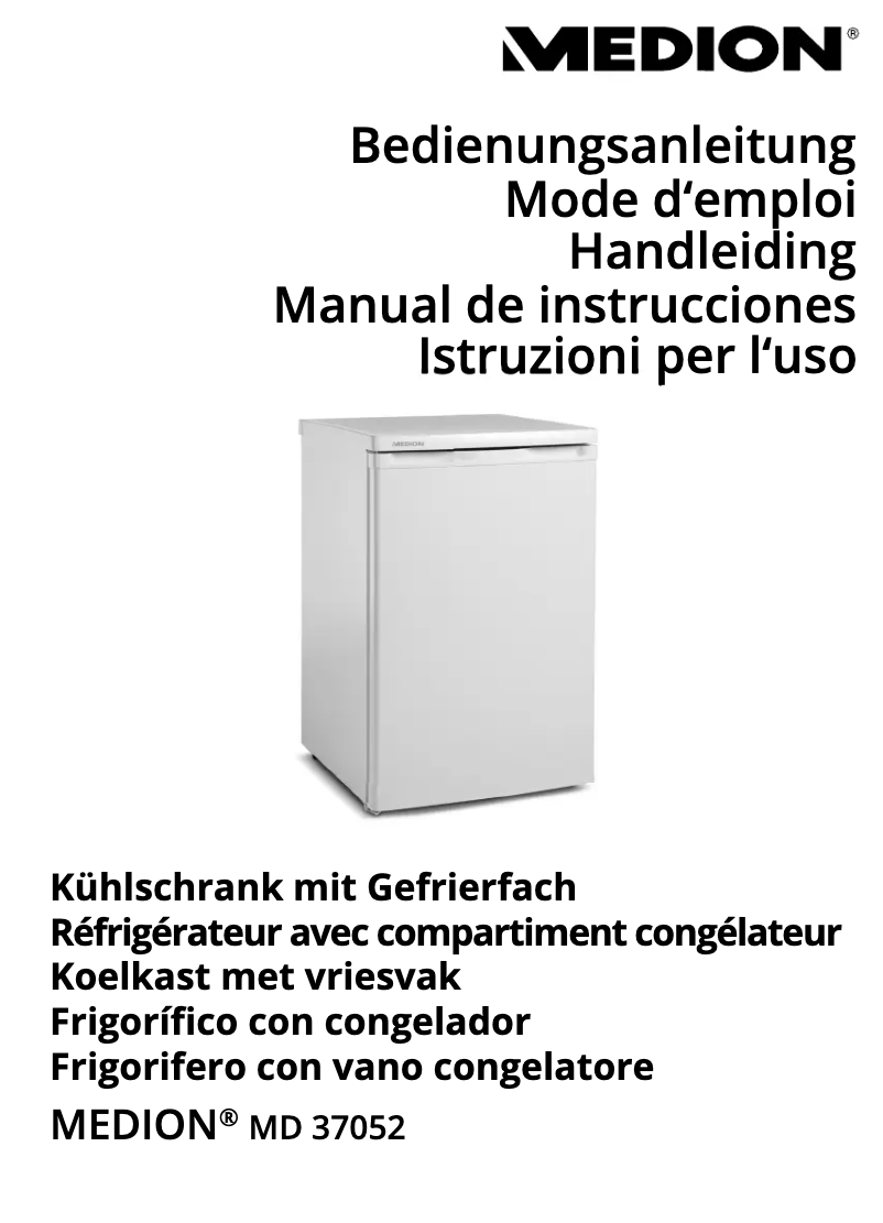 Page 1 de la notice Manuel utilisateur Medion MD 37052
