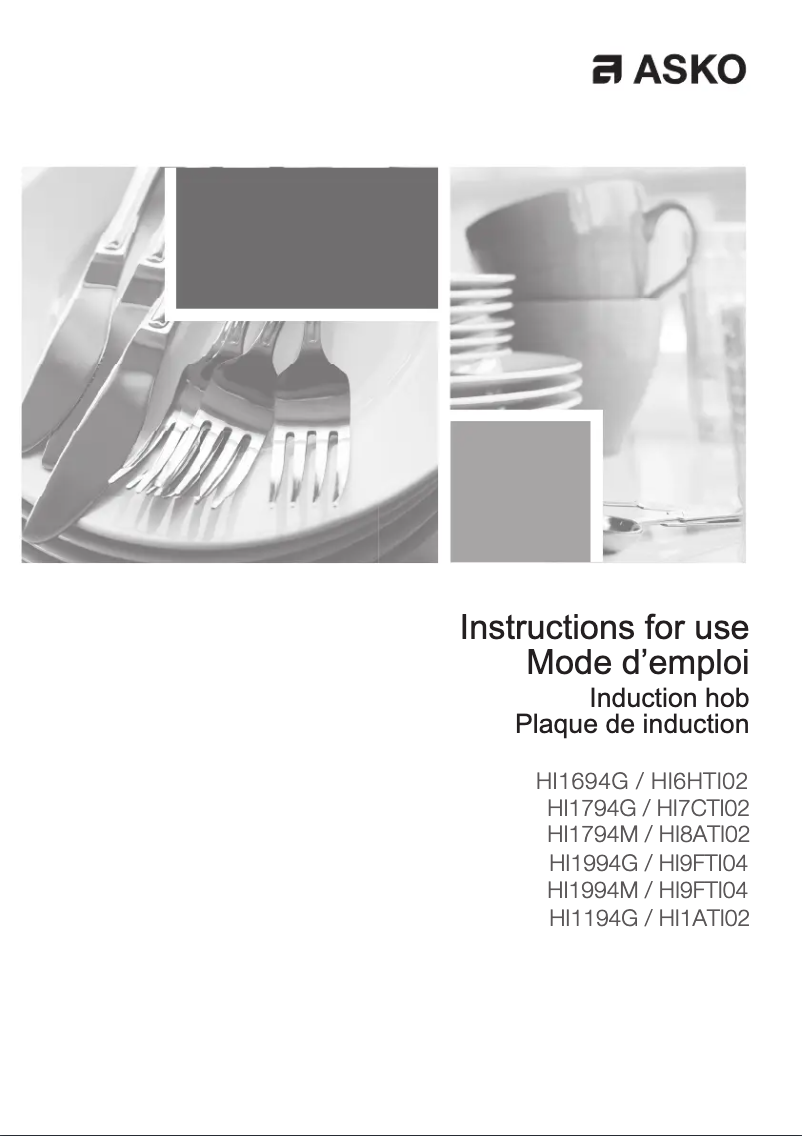 Page n°1 - Manuel utilisateur Asko HI1194G