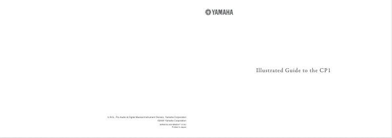 Page 1 of the manual Brochure Yamaha CP1