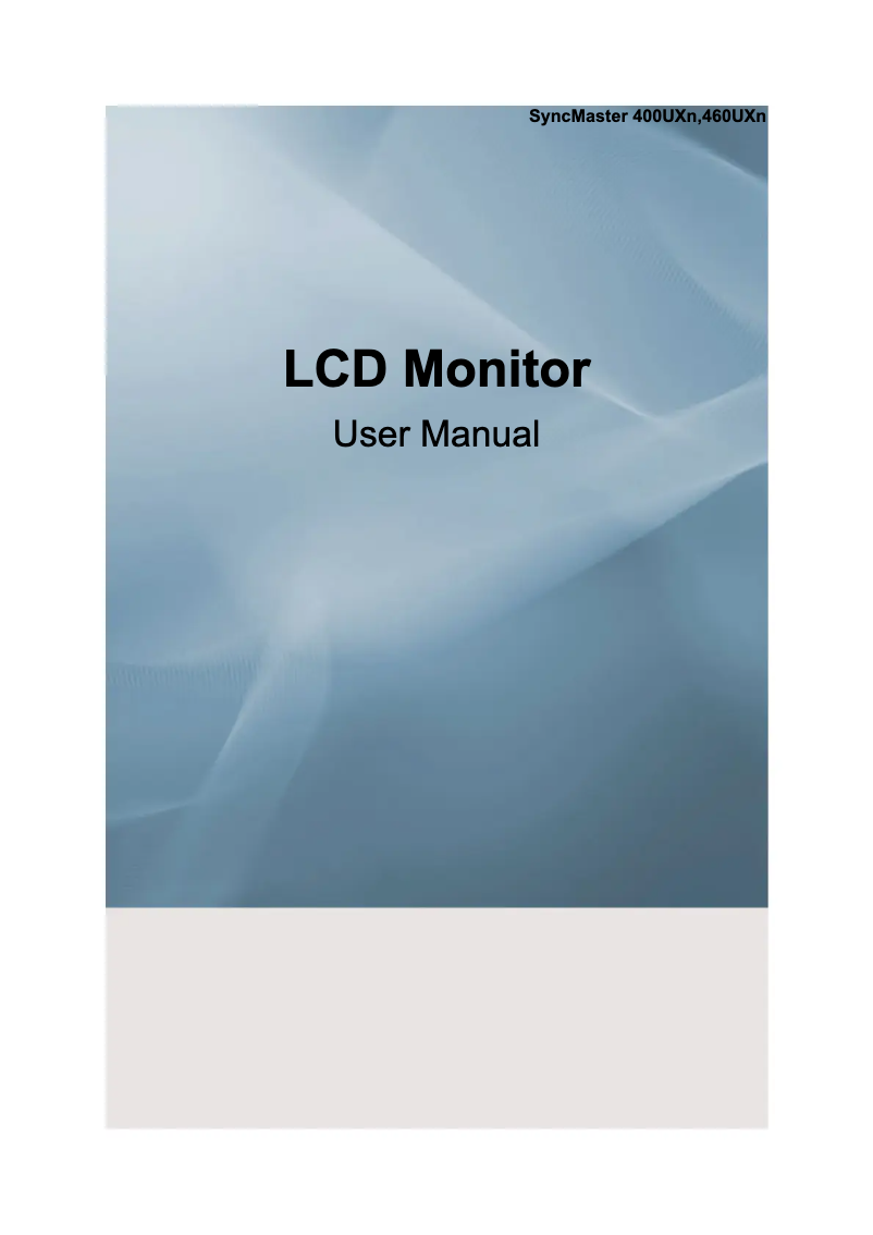 Image de la première page du manuel de l'appareil 460UX-M