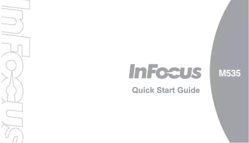 Page n°1 - Manuel utilisateur InFocus M535