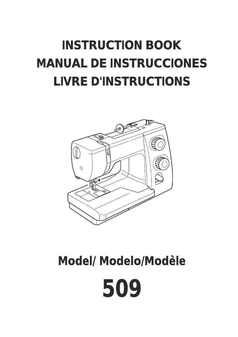 Page n°1 - Manuel utilisateur Janome 509 Sewist