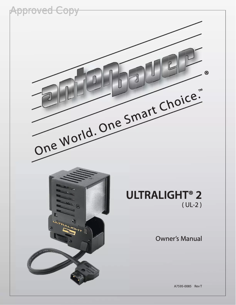 Image de la première page du manuel de l'appareil Ultralight 2