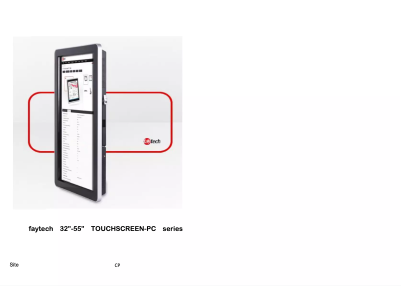 Page 1 de la notice Manuel utilisateur Faytech 32" Touchscreen-pc series