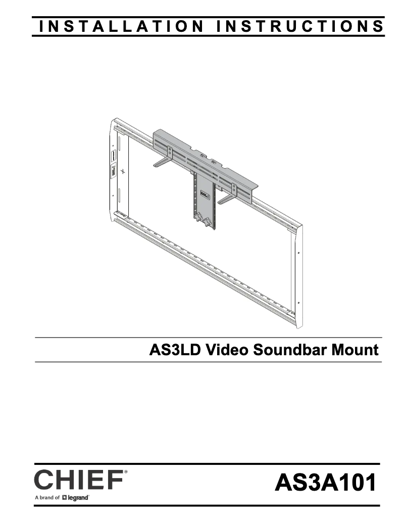 Página 1 del manual Manual de usuario Chief AS3A101