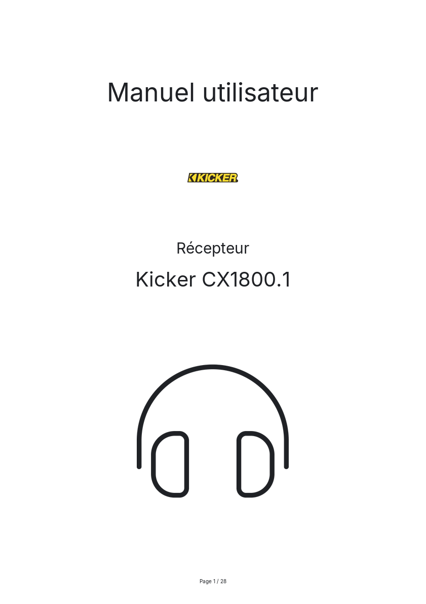 Image de la première page du manuel de l'appareil CX1800.1