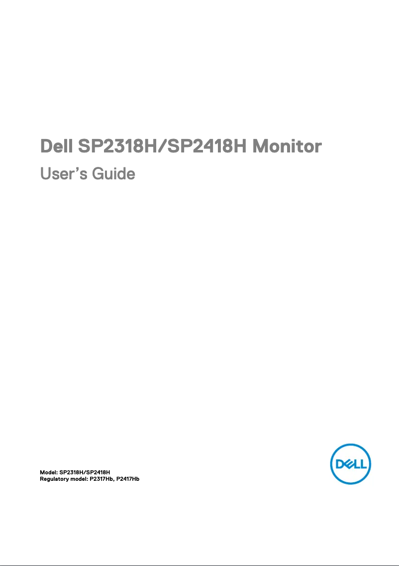 Page n°1 - Manuel utilisateur Dell SP2318H