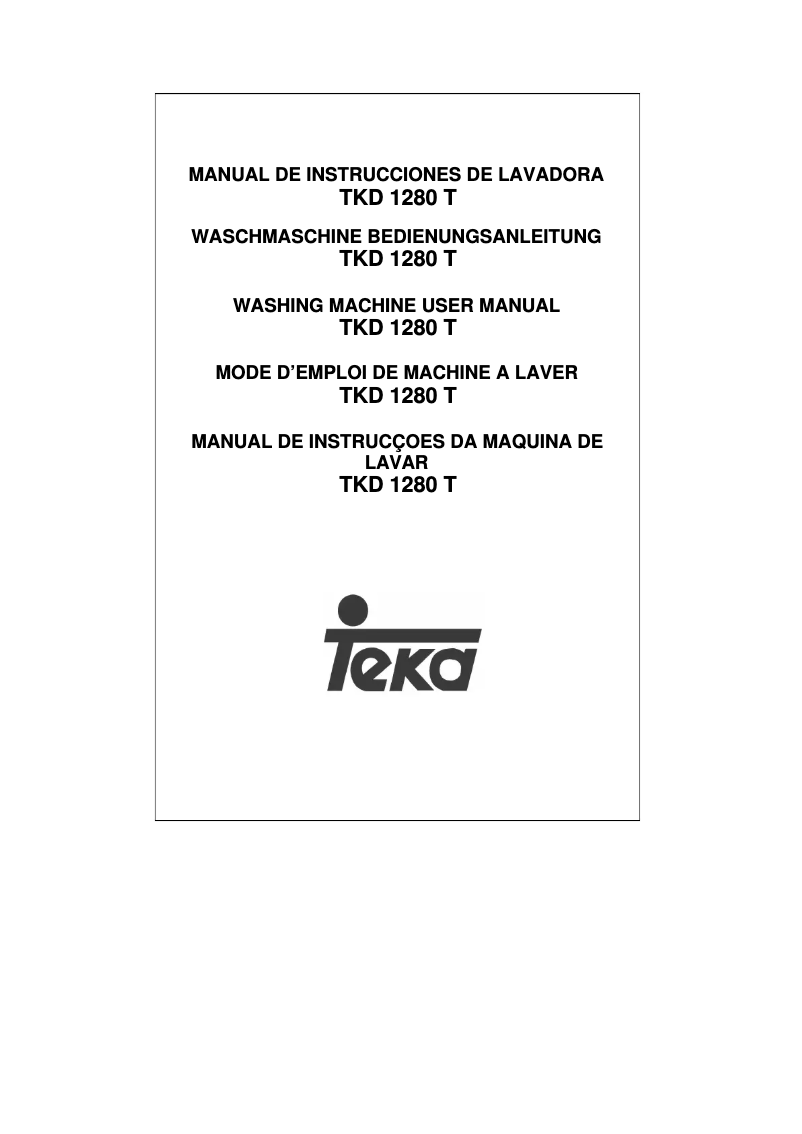 Page 1 de la notice Manuel utilisateur Teka TKD 1280 T