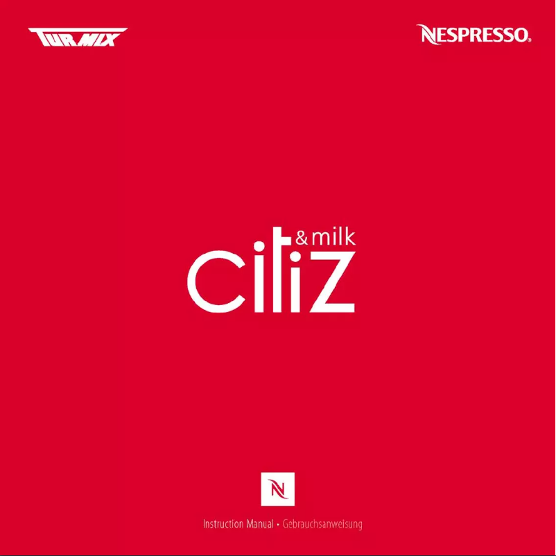 Page 1 de la notice Manuel utilisateur Turmix Nespresso Citiz & Milk