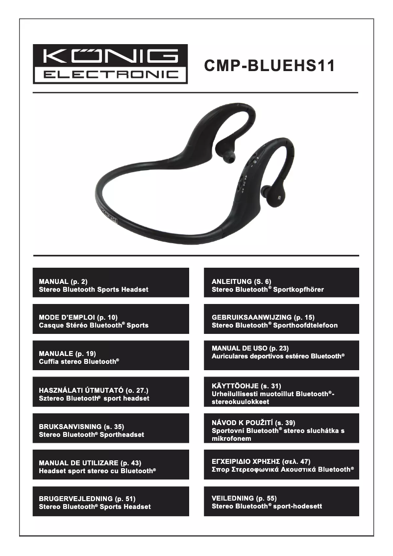 Page n°1 - Manuel utilisateur Konig CMP-BLUEHS11