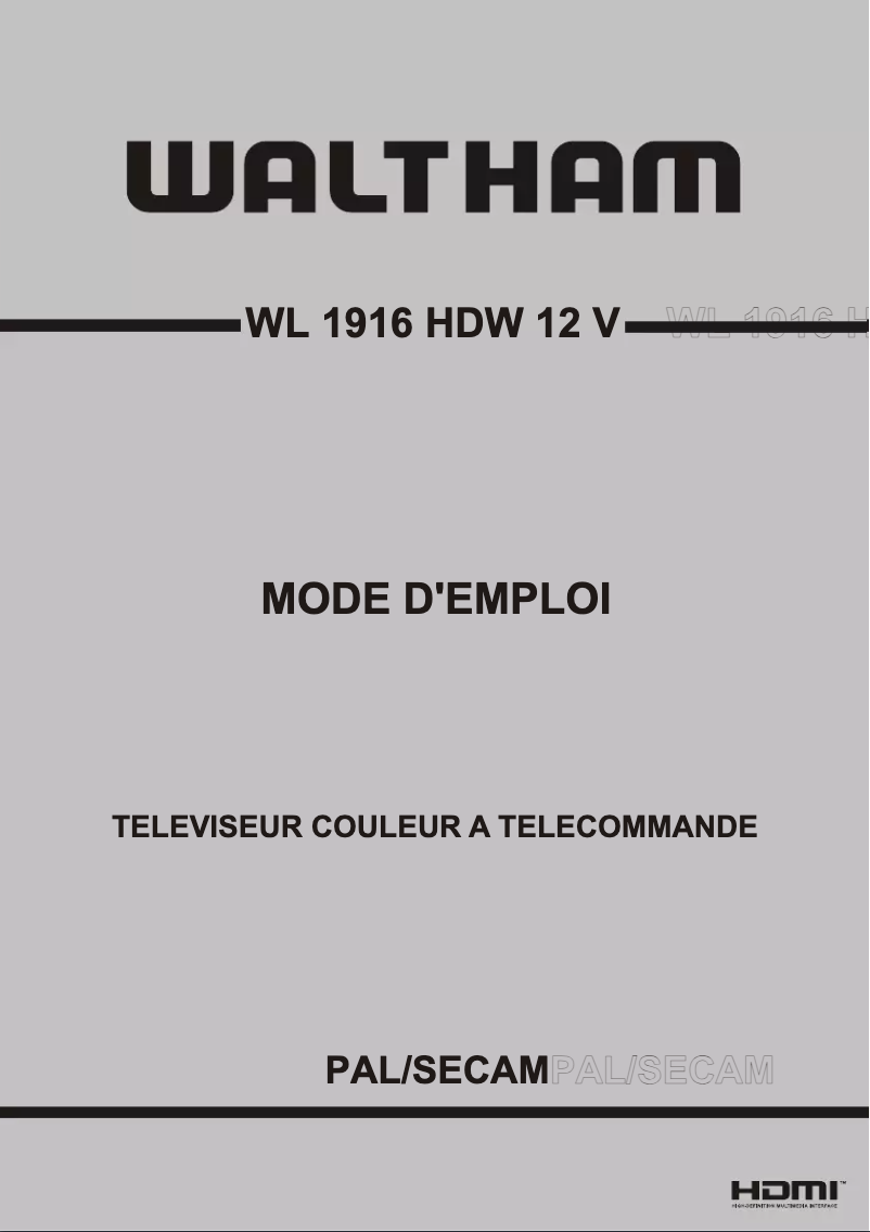 Image de la première page du manuel de l'appareil WL 1916 HDW 12 V