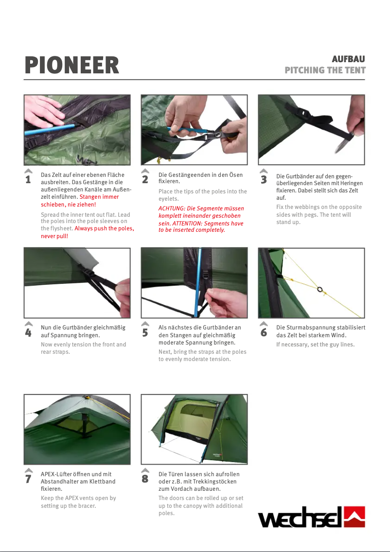 Page n°1 - Manuel utilisateur Wechsel Pioneer