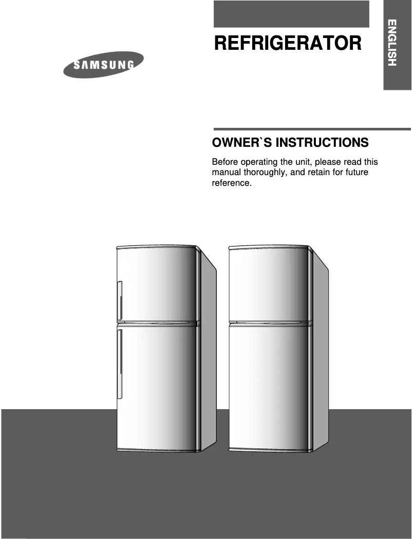 Page 1 de la notice Manuel utilisateur Samsung RT34VASS