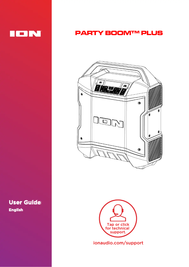 Image de la première page du manuel de l'appareil Party Boom Plus