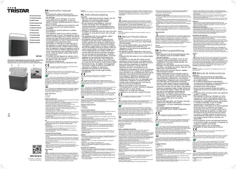 Image de la première page du manuel de l'appareil KB-7424