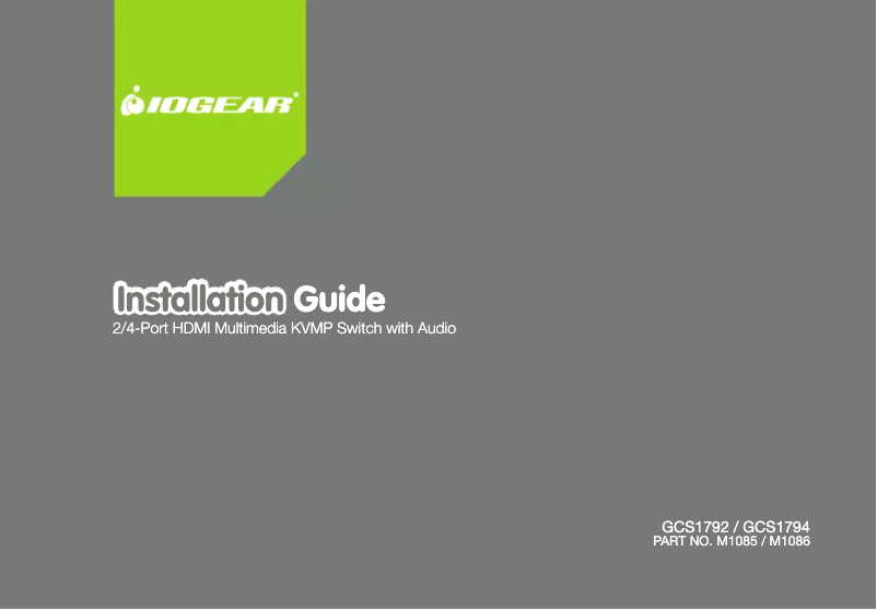 Page n°1 - Manuel utilisateur iogear MiniView GCS1794