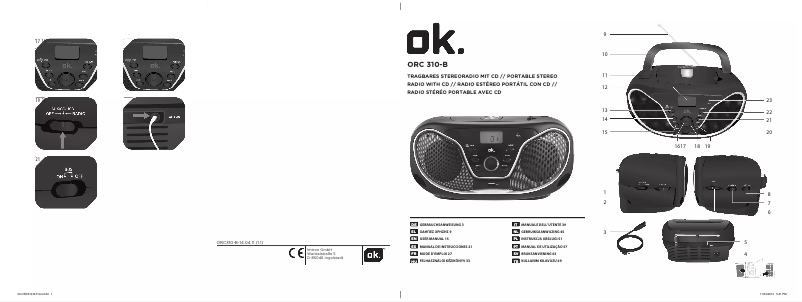 Page 1 de la notice Manuel utilisateur OK ORC 310-B