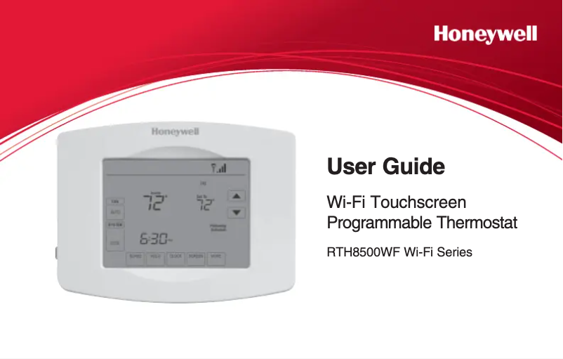 Page n°1 - Mode d'emploi Honeywell RTH8580WF
