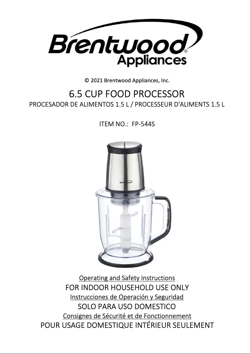 Page n°1 - Manuel utilisateur Brentwood FP-544S