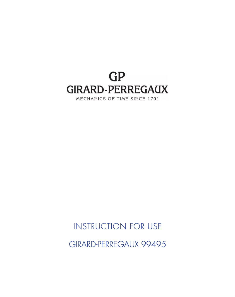 Página 1 del manual Manual de usuario Girard-Perregaux Cats Eye 99495D52B00A-CK6A