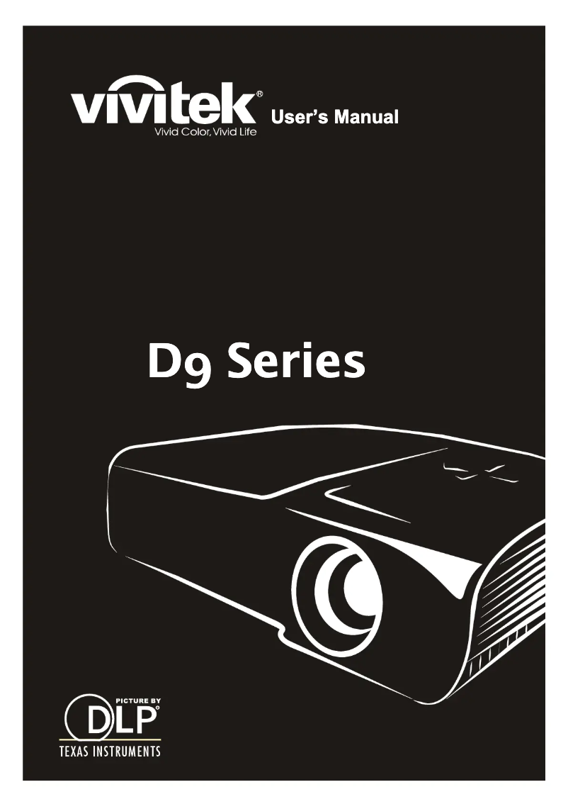Page n°1 - Manuel utilisateur Vivitek D950HD