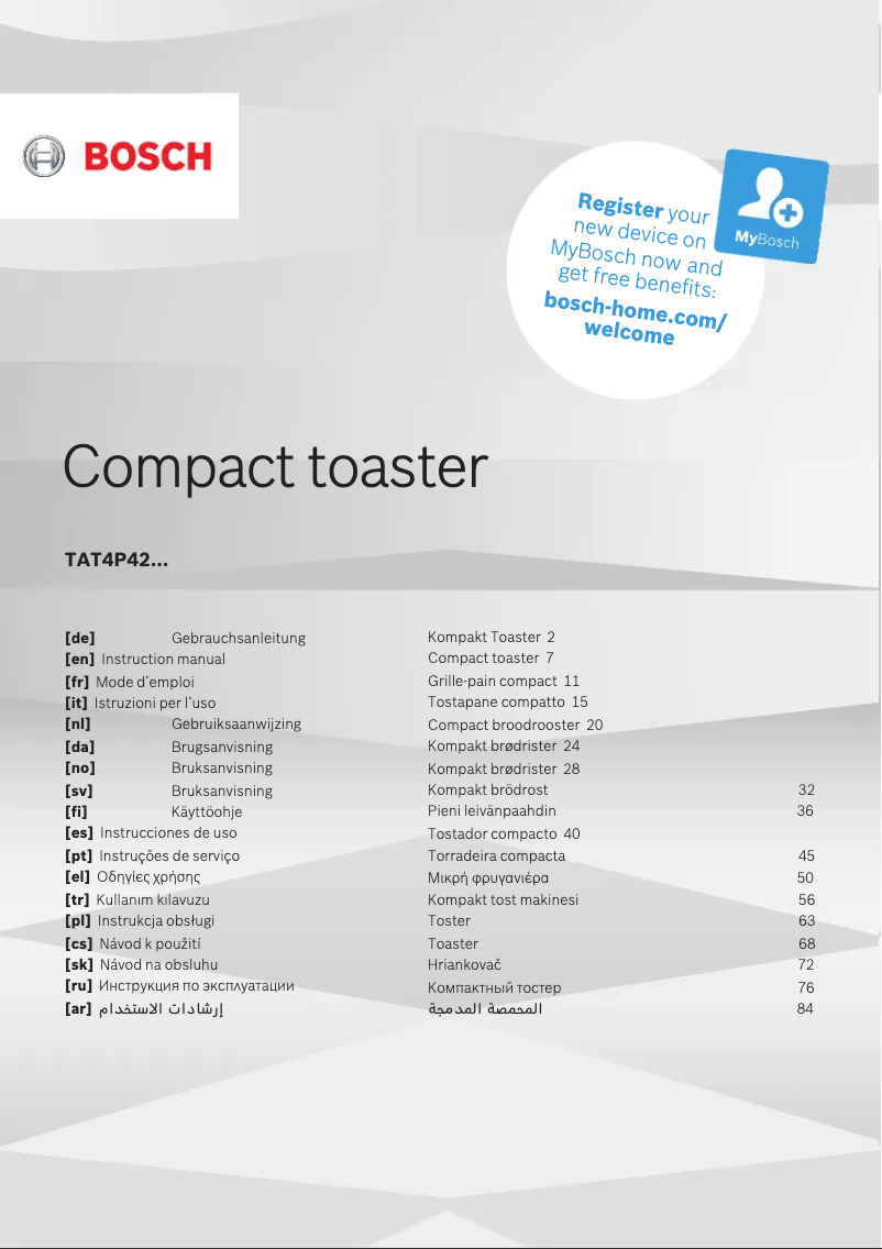 Image de la première page du manuel de l'appareil DesignLine TAT4P424