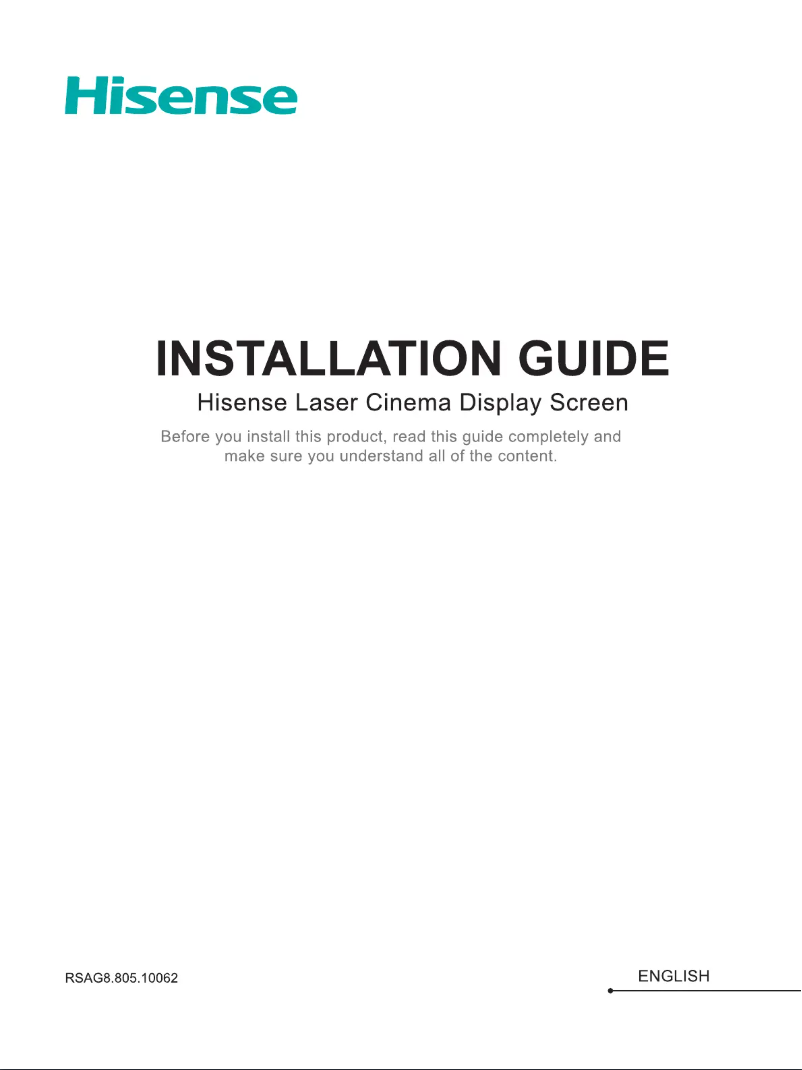 Image de la première page du manuel de l'appareil 100L5G-CINE100A