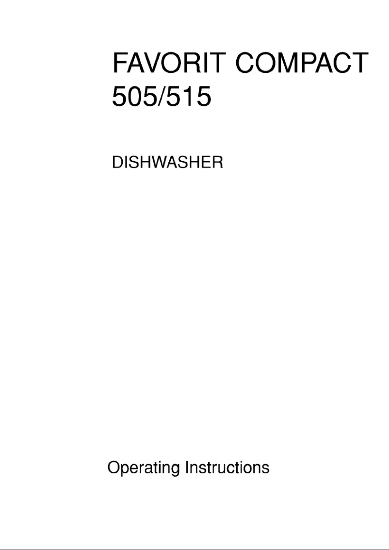 Image de la première page du manuel de l'appareil Favorit Compact 515 I