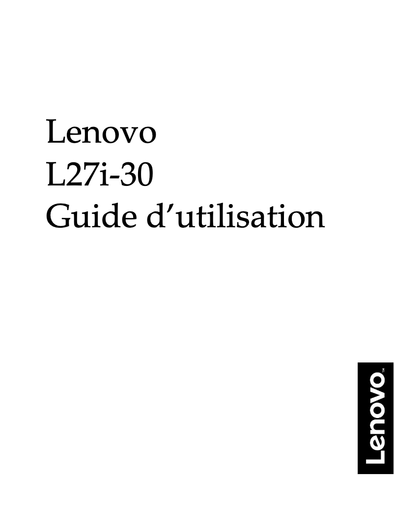 Page n°1 - Manuel utilisateur Lenovo L27i-30