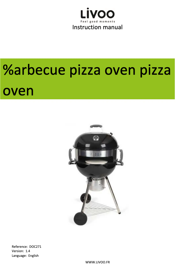 Page n°1 - Manuel utilisateur Livoo DOC271