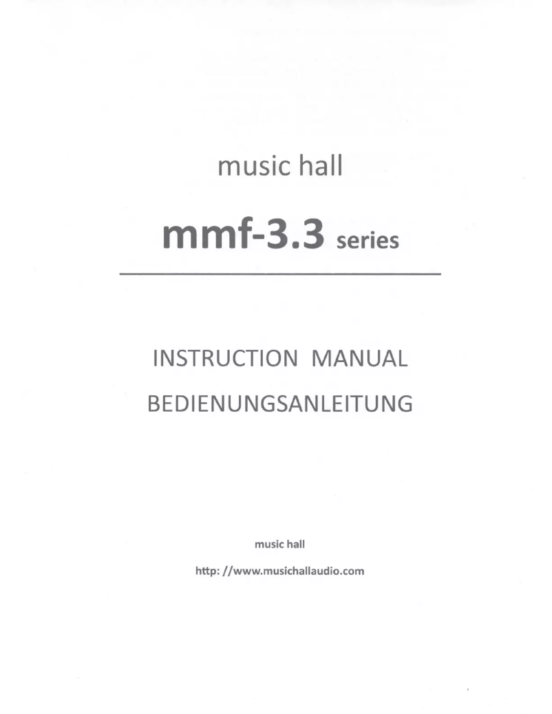 Page 1 of the manual User Manual Music Hall MMF-3.3SE