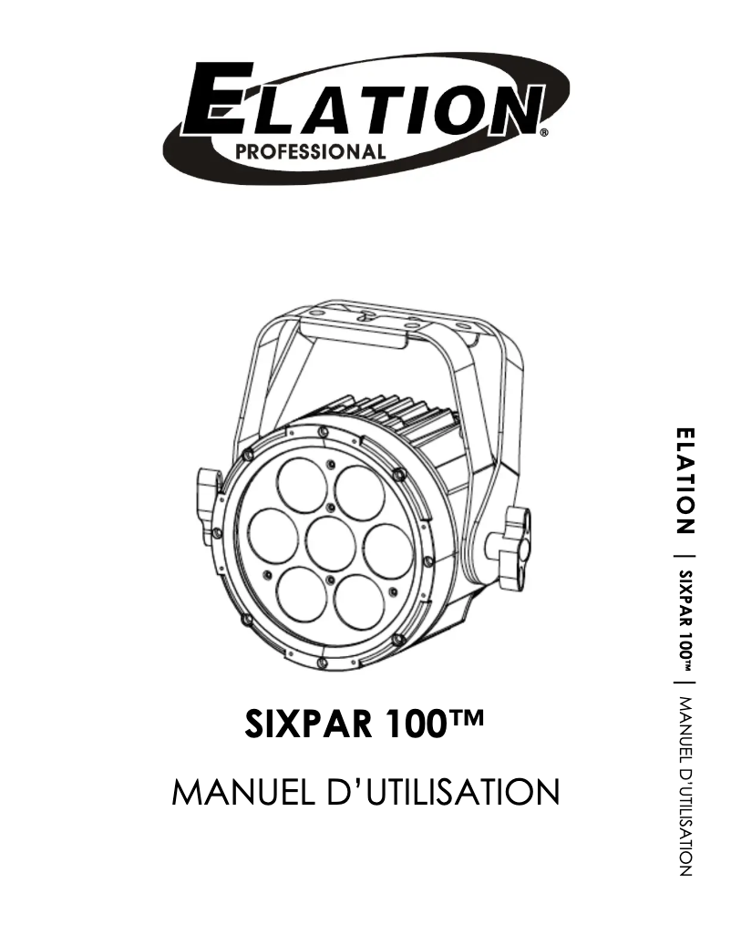 Page n°1 - Manuel utilisateur Elation Sixpar 100