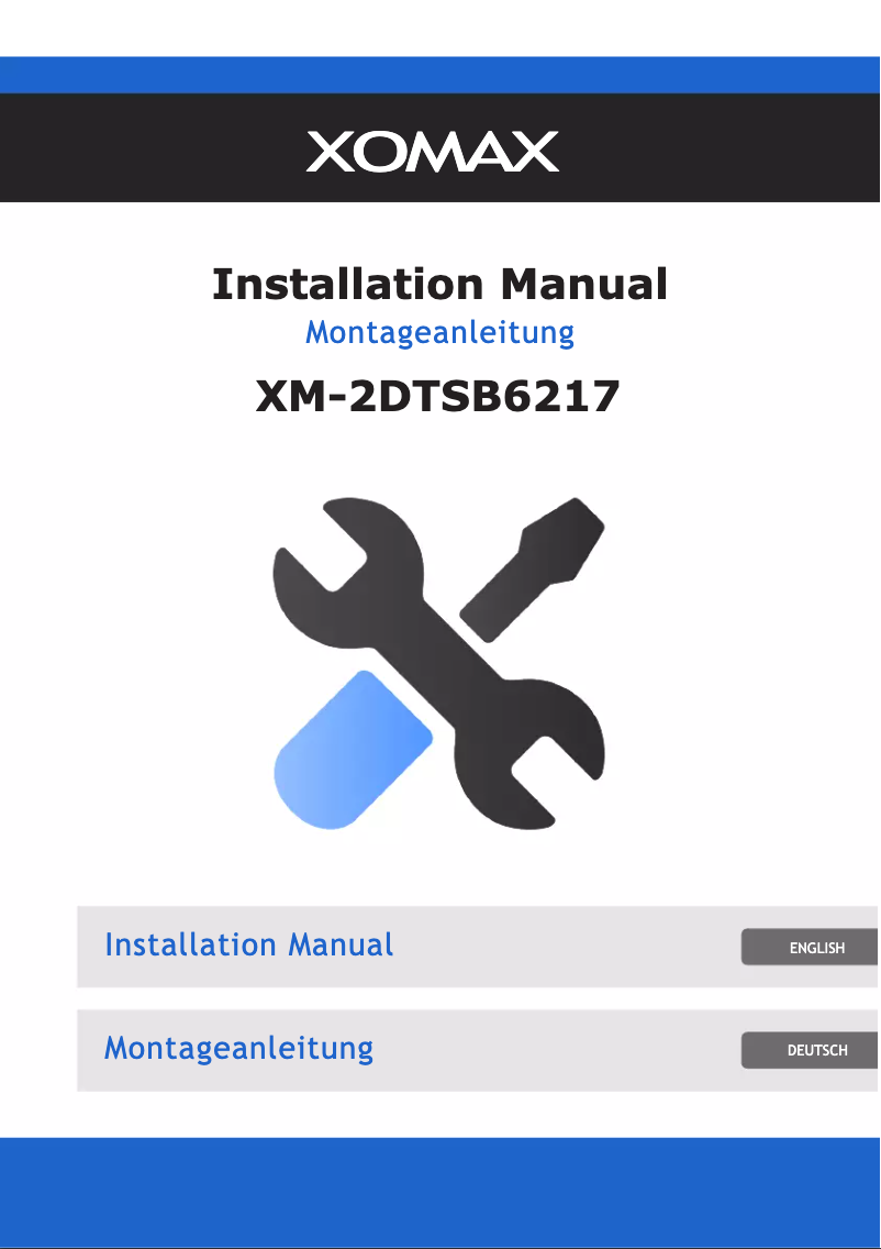 Page n°1 - Manuel utilisateur Xomax XM-2DTSB6217