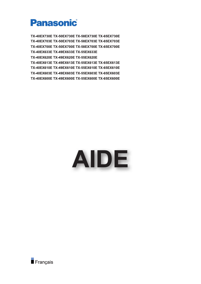 Page 1 de la notice Manuel utilisateur Panasonic TX-58EX730E