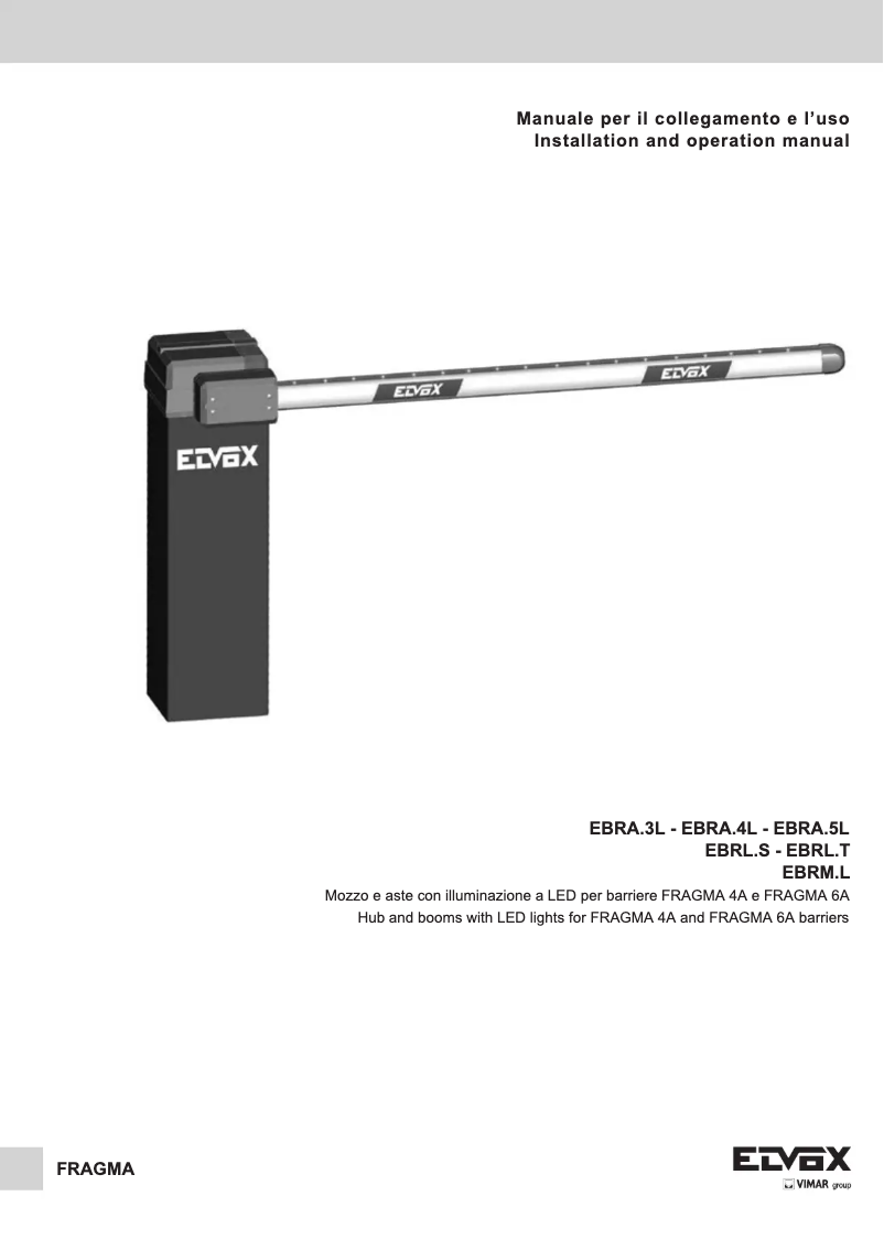 Image de la première page du manuel de l'appareil ELVOX EBRA.3L