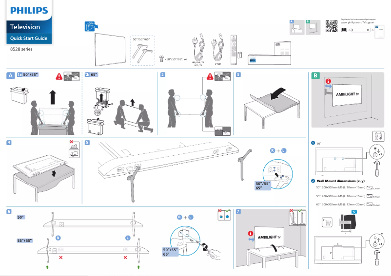 Page 1 de la notice Manuel utilisateur Philips 55PUT8528