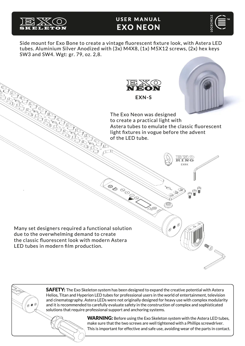 Image de la première page du manuel de l'appareil Exo Neon